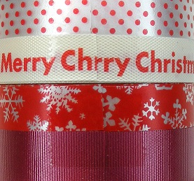 North Pole - 8mtr Christmas Ribbon (4pk)