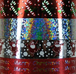 North Pole - 8mtr Metallic Christmas Ribbon (4pk)