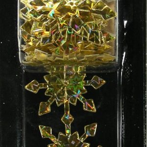 Paper Cellar Shaped Border Tape - Gold Snowflakes