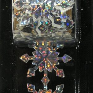 Paper Cellar Shaped Border Tape - Silver Snowflakes
