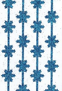 PaperCellar - Snowflake Glitter Borders (Turquoise)
