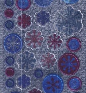 Papermania - Contemporary Snowflakes & Swirls Foil Embossed Stickers