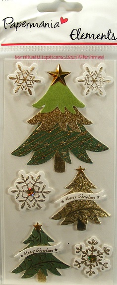 Papermania - Elements - Green & Gold Trees