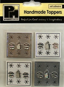 Papermania - Handmade Toppers - Penguine & Bells