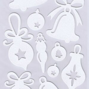 Papermania - Joyeaux Noel - Shimmers Bells & Baubles (White)