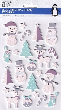 Range - Crafty Club Blue Christmas Theme Stickers