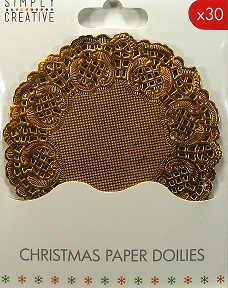 Simply Creative  - Christmas Basics Paper Doilies (Gold)