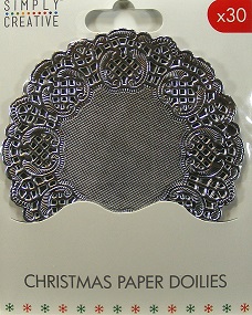 Simply Creative - Christmas Basics Paper Doilies Silver