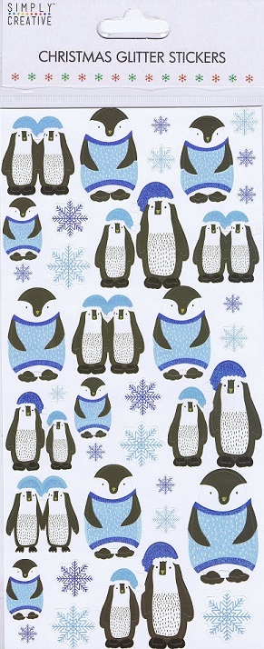 Simply Creative - Christmas Glitter Stickers - Penguins