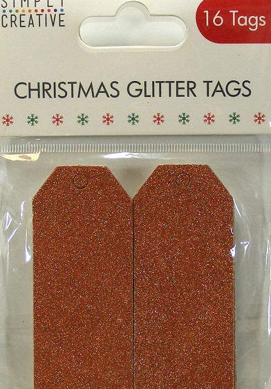 Simply Creative Christmas Glitter Tags - Rose Gold