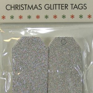 Simply Creative Christmas Glitter Tags - Silver