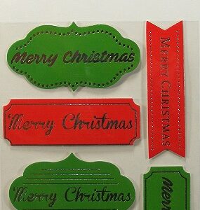 Simply Creative - Green & Red (Sil) Happy Christmas Toppers
