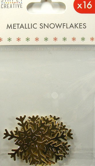 Simply Creative - Metallic Snowflakes (Gold)