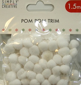 Simply Creative - Pom Pom Trim (White)