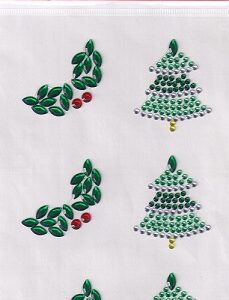 TJM Ltd - Festive Feeling Gem Stickers (Holly & Tree)