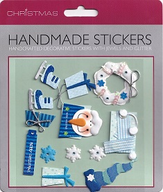 TJM Ltd - Handmade Christmas Stickers - Snowman