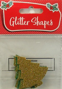 TJM - Merry Christmas - Glitter Shapes - Christmas Trees