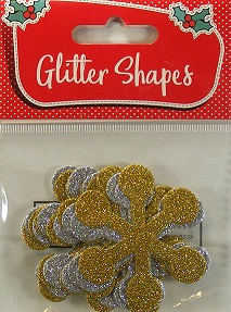 TJM - Merry Christmas - Glitter Shapes - Snowflakes