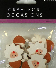 Trimits - Craft For Occasions - Wooden Santa Heads