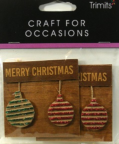 Trimits - Crafts For Occasions - Merry Christmas Bauble Toppers