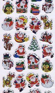 Twin Seven - Christmas Micro Stickers (Santa Head)