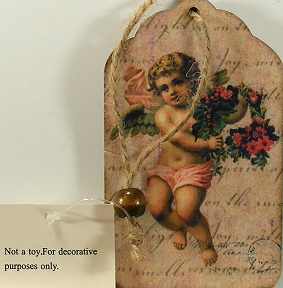 Victorian Wooden Hanging - Topper/Tag - Angel