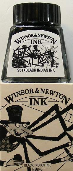winsor & newton drawing ink 14ml (black indian ink)