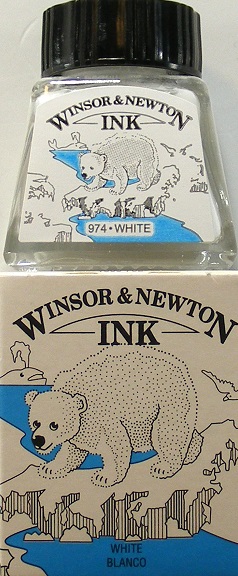 winsor & newton drawing ink 14ml (white)