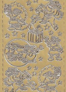 AP Crafts - Santa Peel Offs (Gold)