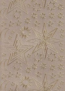 Christmas Glitter Peel Offs - Stars & Moons (Gold)