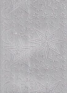 Christmas Glitter Peel Offs - Stars & Moons (Silver)