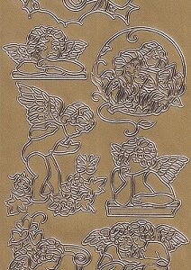 Christmas Peel Off Sheet - Angels (Gold)
