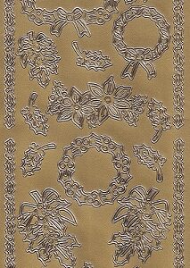 Christmas Peel Off Sheet - Christmas Frames (Gold)