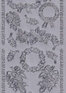 Christmas Peel Off Sheet - Christmas Frames (Silver)