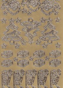 Christmas Peel Off Sheet - Christmas Icons (Gold)