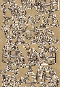 Christmas Peel Off Sheet - Christmas Icons (Gold)