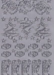 Christmas Peel Off Sheet - Christmas Icons (Silver)