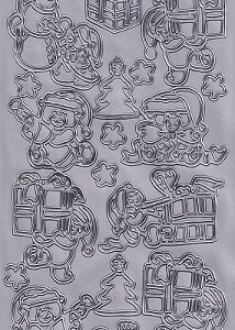 Christmas Peel Off Sheet - Christmas Icons (Silver)