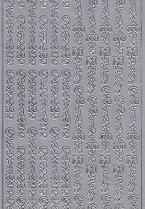 Christmas Peel Off Sheet - Christmas Sentiments (Silver)