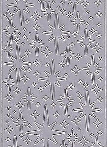 Christmas Peel Off Sheet - Christmas Stars (Silver)