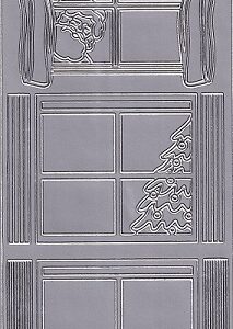 Christmas Peel Off Sheet - Christmas Windows (Silver)