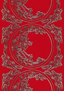 Christmas Peel Off Sheet - Decorative Christmas Circles (Red)
