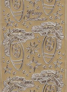 Christmas Peel Off Sheet - Ornate Baubles (Gold)