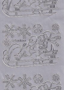 Christmas Peel Off Sheet - Sleigh Fun (Silver)