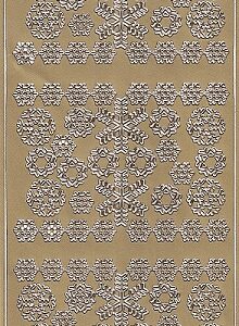 Christmas Peel Off Sheet - Snowflakes (Gold)