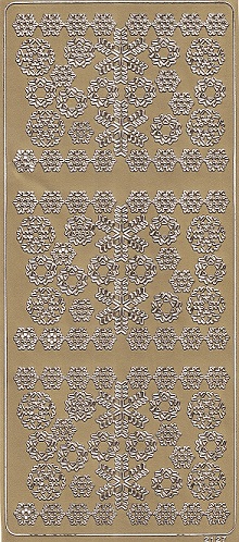 Christmas Peel Off Sheet - Snowflakes (Gold)