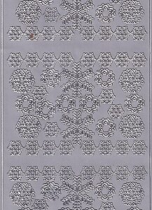 Christmas Peel Off Sheet - Snowflakes (Silver)