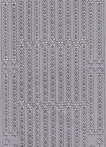 Christmas Peel Off Sheet - Star Borders (Silver)