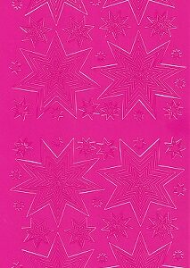 Christmas Peel Off Sheet - Stars (Pink)