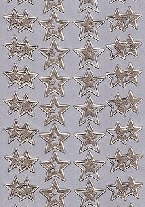 Christmas Peel Off Sheet - Stars (Silver)
